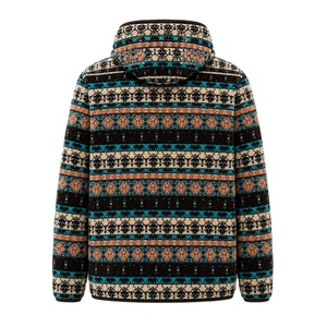 Veste polaire vintage pour homme, motif aztèque imprimé, style tribal rétro, streetwear - Product Image 2