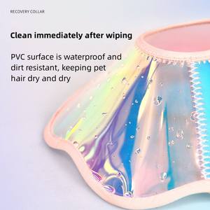 Köpekler kediler için Kingtale yumuşak katı kurtarma yaka ameliyat sonrası koruma için temizle Pet koni bakım banyo yara şifa - Product Image 5