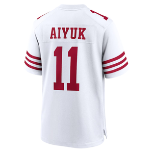 Maillot de football américain personnalisé brodé pour homme, respirant, grandes tailles, avec nom et logo personnalisables, vierge, San Francisco, en polyester - Product Image 1