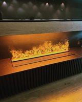 Soporte de TV para chimenea de Interior de 100cm para sala de estar, decoración de edificio de Hotel, niebla de llama lineal 3D, Control de aplicación de chimenea eléctrica de Vapor