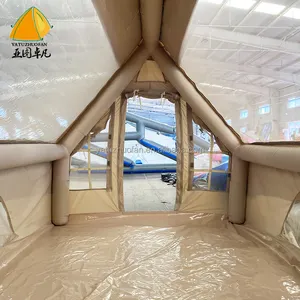 Factory Direct Sales korea outdoor cotton air pole glamping inflatable house tent camping equipment