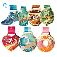Médailles personnalisées pour marathon virtuel 15K, course amusante, course à pied, course de vitesse, médailles de finisseur, médailles personnalisées pour course à pied 15K