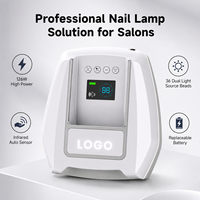 Lampe à ongles UV LED sans fil rechargeable 126W, 36 perles, double source lumineuse, capteur infrarouge, logo personnalisé pour salon, vente en gros