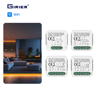 Module d'interrupteur intelligent GIRIER, commande bidirectionnelle, relais universel 10A 1/2/3/4 canaux, compatible Tuya WiFi