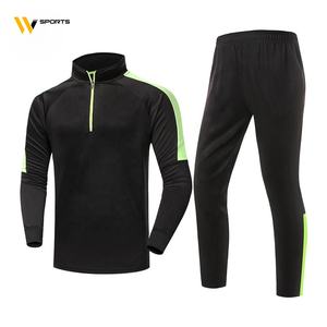 2023 survêtements à demi-fermeture éclair de haute qualité pour hommes avec logo personnalisé grande taille décontracté 2 pièces adultes Style d'hiver 100% Polyester respirant - Product Image 1