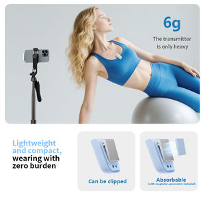 Mini micrófono Lavalier inalámbrico M8, uno, dos, colorido, ágil y práctico para colección de sonido, estilo Invisible a juego a la moda - Product Image 3