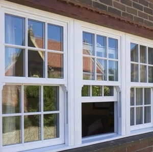 Bán buôn tính năng bảo mật dọc dọc trượt duy nhất Treo Cửa Sổ với màn hình Sash uPVC PVC <span class=keywords><strong>Vinyl</strong></span> cửa sổ - Product Image 1