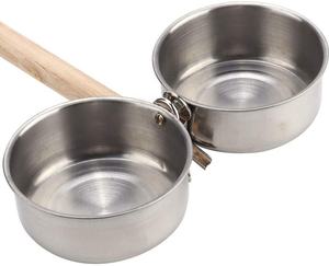 Kuş levrek ile besleyici bardaklar kaseler paslanmaz çelik ile kokusuz tutucu askı dışında dayanıklı su gıda dağıtıcı - Product Image 3