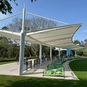 Ngoài trời Pavilion pvdf/<span class=keywords><strong>PTFE</strong></span> cảnh quan tán căng màng xe buýt/ga xe lửa Công viên khu vực chờ che nắng cấu trúc màng - Product Image 3