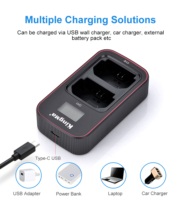 KingMa 2000mAh rechargeable NP-FZ100 battery and new LCD Dual USB charger kit for Sony FZ100