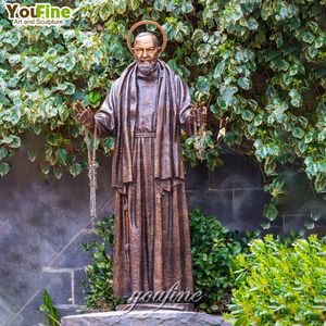 YOUFINE屋外カスタムサイズ宗教教会真鍮銅ブロンズ聖父パドレピオ像 - Product Image 4