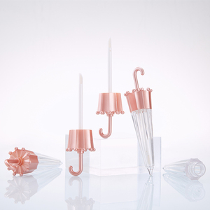 Contenitori Vuoti per Lucidalabbra a Forma di Ombrello, Carini, con Tappo Elettroplaccato Oro Rosa, Striscia Verticale Trasparente, Ricaricabili, in Plastica <span class=keywords><strong>FAYE</strong></span> - Product Image 3