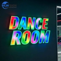 Letrero LED con Efecto de Arcoíris Atractivo, Letrero Comercial Personalizado, Letras 3D, Letras de Canal LED RGB