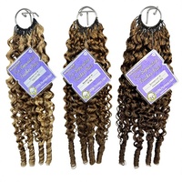 Mira Cheveux Humains Pré-Séparés pour Crochet, Ondulés, en Vrac, Tresses Bohèmes, Extensions de Cheveux Humains au Crochet Sans Nœuds 50g