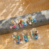 Breloque pendante multi-perles style bohème |   Pendentifs en cristal plaqué or 18 carats, fermoir à ressort en laiton, fabrication de bijoux DIY, cadeau unisexe
