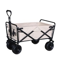 Chariot pliant robuste à quatre roues pour extérieur, idéal pour la vente ambulante, les pique-niques, le shopping compact et le camping
