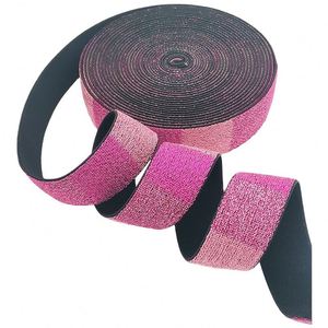 Double Side Different Color Golden Jacquard Flat Webbing Custom Size for Garment Accessories - Product Image 2