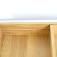 Plateau de rangement extensible en bois de bambou pour ustensiles de cuisine, plateau à couverts en bois, organisateur de couverts en bois