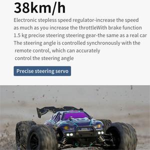 Voiture RC AiJH 38 <span class=keywords><strong>km</strong></span>/h, camion RC haute vitesse, drift, 1:16, tout-terrain, moteur à balais en carbone 390, buggy radiocommandé - Product Image 3