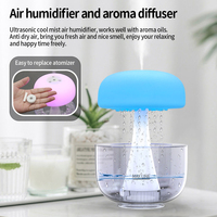 Nouveau Humidificateur Ultrasonique 2024 Tendance avec Lumières Colorées 600ML, Mignon, Aide au Sommeil, Sons de Bruit Blanc et de Pluie, pour la Maison