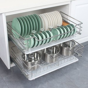 Panier <span class=keywords><strong>de</strong></span> rangement moderne pour couverts pour tiroirs <span class=keywords><strong>de</strong></span> <span class=keywords><strong>cuisine</strong></span>, fermeture douce, organisateur <span class=keywords><strong>de</strong></span> vaisselle coulissant, conception facile pour les armoires - Product Image 1