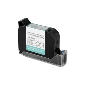 Originele Geïmporteerde Snel Droog Solvent Zwart JS10 JS12 2580 Inkt Cartridge Voor Handheld Inkjet Printer Voor Plastic