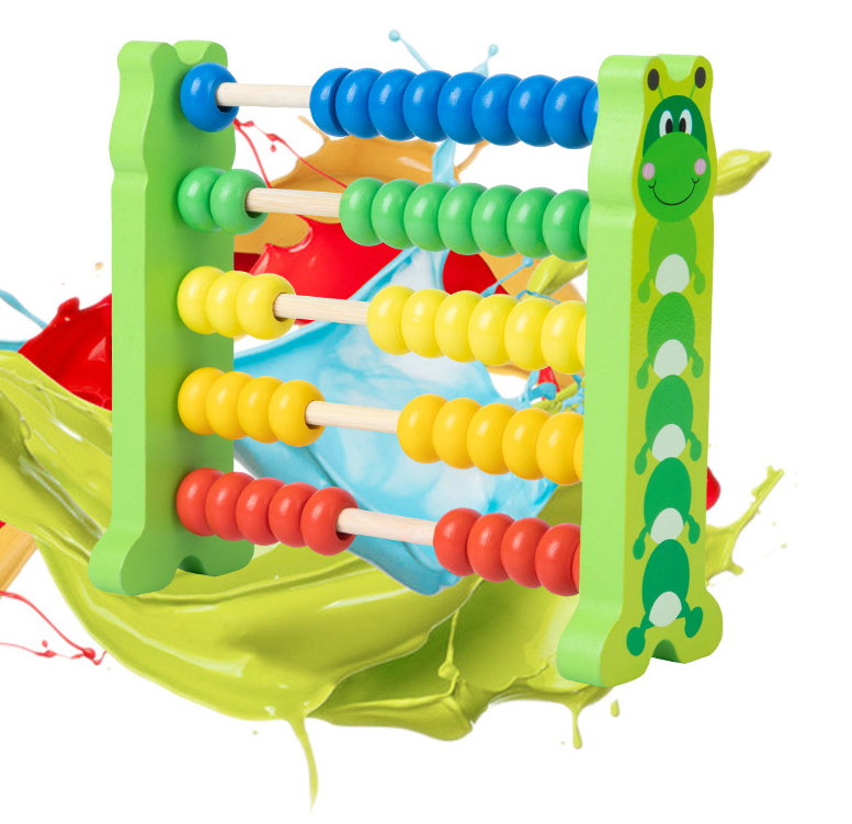 Early Educational Math Teaching Toys Color Calculation Frame Kids IQ Intelligent Wooden Abacus