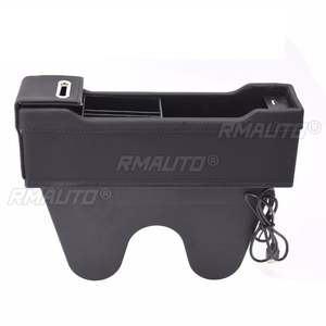 Organizador de Asiento de Coche, Bolsillo de Almacenamiento de Cuero PU con 2 Cargadores USB, Universal para Conductor y Pasajero, 4 Colores - Product Image 2