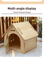 Lit pour chat et maisonnette pour animaux en bois, toutes saisons, extra-large, miniature, petite taille, villa d'hiver, cage, chalet