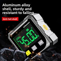 Niveau à bulle magnétique industriel, mini rapporteur d'angle, inclinomètre numérique électronique, corps en aluminium, précision 0,01