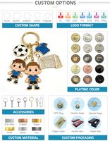 Porte-clés en métal émaillé personnalisé avec votre logo, pour souvenirs, récompenses sportives, clubs de football