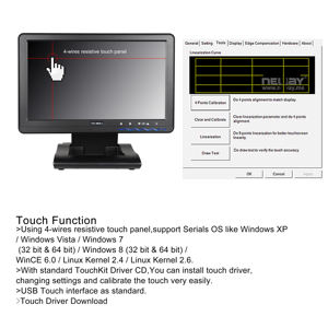 FEELWORLD DP101T ODM écran tactile USB de qualité industrielle moniteur LCD IPS 10.1 pouces 1024x600 Source d'usine Logo personnalisé - Product Image 6