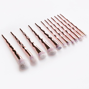 Dailyqueen แปรงแต่งหน้าสำหรับมืออาชีพ12ชิ้น, แปรงปัดเพชรแวววาวขนแปรงรองพื้นใช้พร้อมแปรงโกนหนวด - Product Image 1