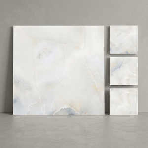Blue White Marble Effect Porcelain Floor Tiles 600x600mm Ceramic Flooring for Hotel Interior - Product Image 3