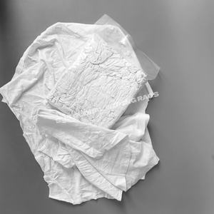 Trapos de Algodón Reciclados, Trapos de Camisetas, Piezas de Tela Cortadas, Trapos de Algodón Blancos para Limpieza Industrial - Product Image 1