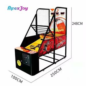 เครื่องบาสเก็ตบอลอาร์เคดแบบพับได้พร้อมห่วงที่เคลื่อนย้ายได้ เครื่องเกมยิงบาสแบบหยอดเหรียญสำหรับสวนสนุกและบ้าน - Product Image 2