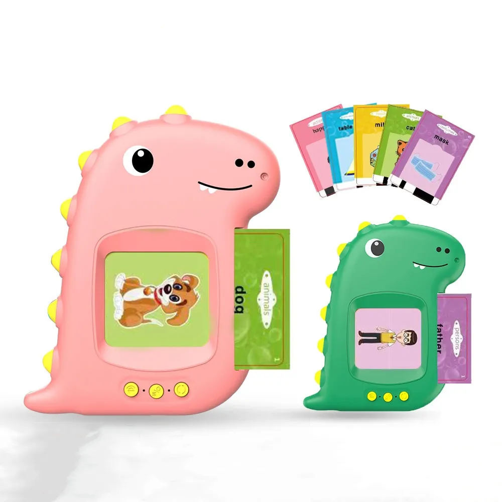 Jouets d'apprentissage cartes flash parlantes de poche dinosaure enfants cadeaux d'anniversaire jouet de développement de la parole jouet anglais sensoriel