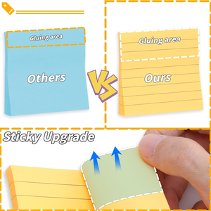 75 feuilles/bloc-notes multicolores Notes autocollantes 3x3In bloc-notes mémo ligné coloré <span class=keywords><strong>poste</strong></span> ligné collant pour enseignant étudiant école - Product Image 3