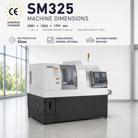 CNC-Schiebekopf-Kombimaschine für Kleinteile: Dreh- und Fräsmaschine SM125 SM325, Schweizer Drehmaschine, Doppelspindel-Fräs-Drehzentrum