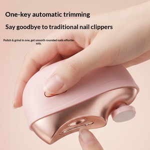 Portable Electric Nail Trimmer <b>Grinder</b> 2 in 1 Automatic Rechargeable for Adults and Kids Rose Gold Design - Product Image 1