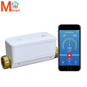 防水TuyaSmartlifeワイヤレスWiFi水流モニターと水遮断3/4インチスマート超音波水道メータースイッチ - Product Image 1