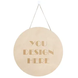 Sublimation 6-30 Inch Pine Wood Round Blanks Wood Circles Sign Woodwork Supply Crafting Door Hanging
