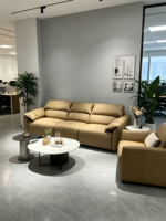 Günstiges Maßgefertigtes Farbiges Kunstleder-Ecksofa-Set Modernes Design Umweltfreundlich Langlebiger Schwamm für Apartments, Schulen, Werkstätten