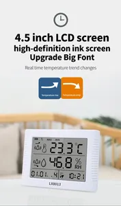 Nouveau Hygromètre Thermomètre Horloge Numérique 3-en-1 avec Affichage LCD, Date, Alarme, Rétroéclairage Bleu, Moniteur d'Humidité et de Température pour la Maison et le Bureau - Product Image 3