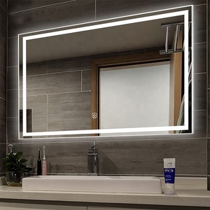 Hotel Wall Mounted Illuminated <strong>Light</strong> up Bathroom Mirror with Aluminium Framen Rectangle Metal Hotel Led Mirror - Product Image 6