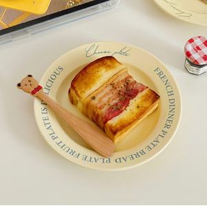 Ensemble Assiette et Tasse à Café en Porcelaine Crème Style Ins Lettres Françaises Vintage Écologique 300ml - Product Image 4