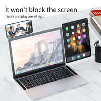 Mini support d'ordinateur en alliage d'aluminium, support multifonctionnel pour téléphone portable pour ordinateur portable avec Extension pliable