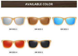 남성과 여성을위한 크로스 보더 핫 대나무 및 우드 안경 내츄럴 컬러 대나무 패턴 다리 맞춤형 편광 선글라스 - Product Image 4