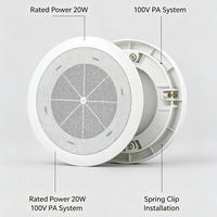 Haut-parleur de plafond encastré 5 pouces 3W 6W 70V 110V pour système de sonorisation PA