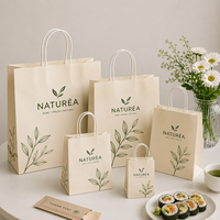 Sacs d'emballage en papier à poignée torsadée durables, sacs en papier kraft de qualité supérieure pour l'emballage des restaurants et des cafés